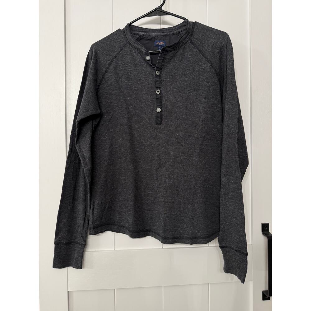 GOOD MAN BRAND legend henley in charcoal sz S